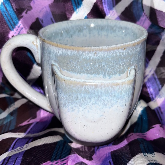 Stoneware mug with tea bag holder - Picture 4 of 7